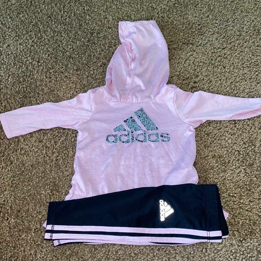 3 month baby girl adidas outfit set
